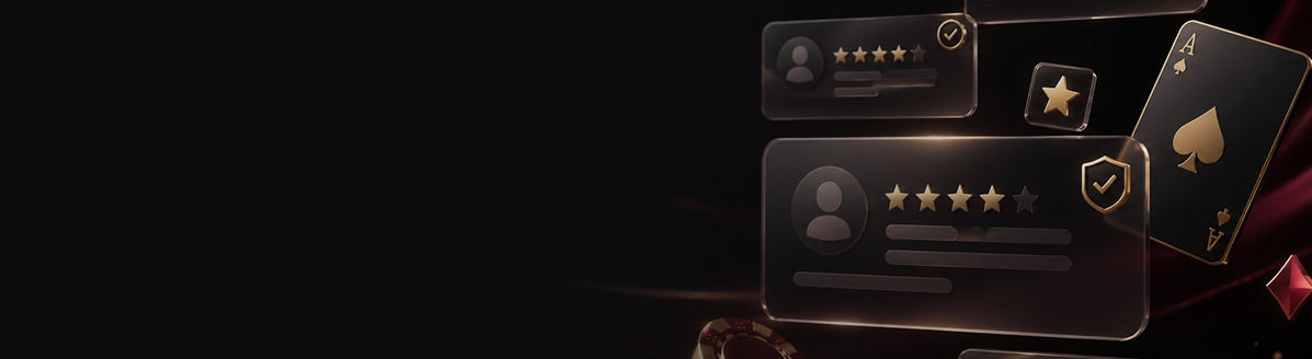 &nbsp;
Del din casinoerfaring
Opprett en gratis profil for å skrive en anmeldelse, vurdere et casino og hjelpe andre brukere med å sammenligne oppføringer.